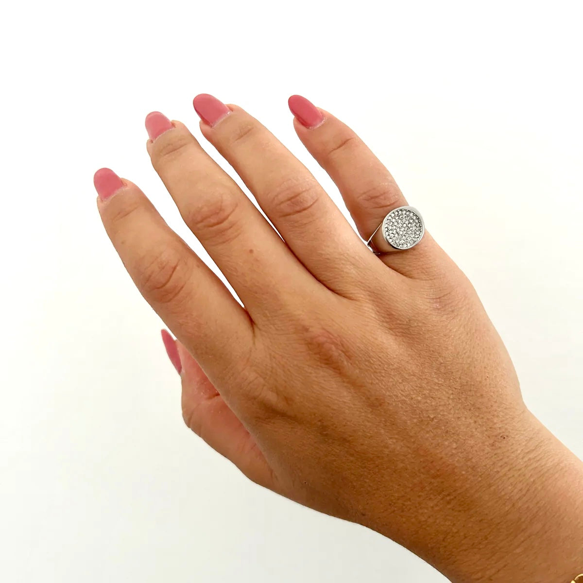 Anello Chevalier Tondo con zirconi