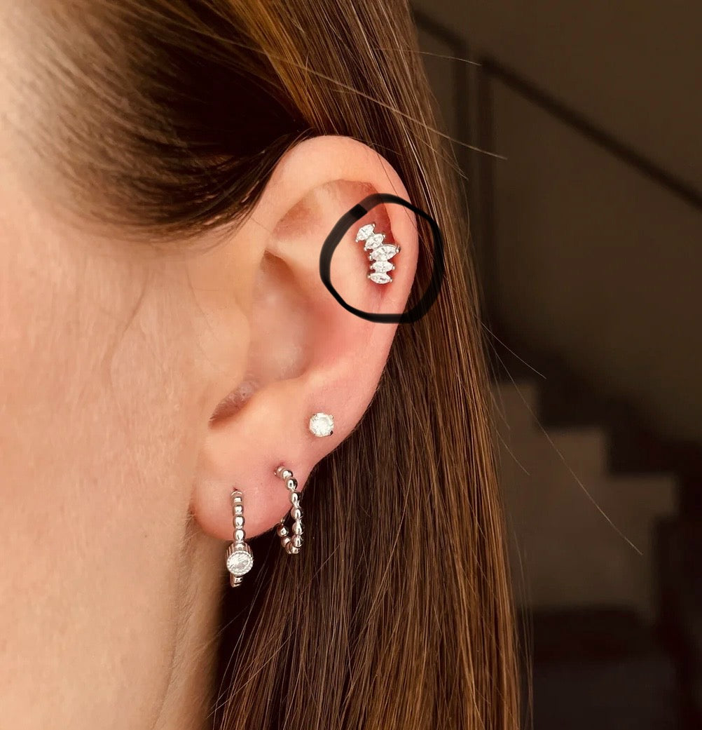 Orecchino Piercing 5 Punte