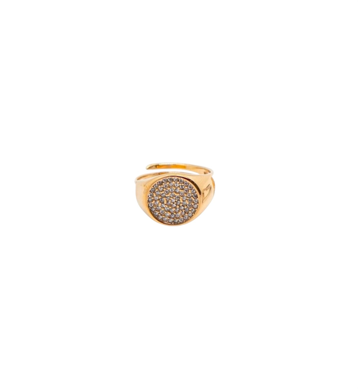 Anello Chevalier Tondo con zirconi