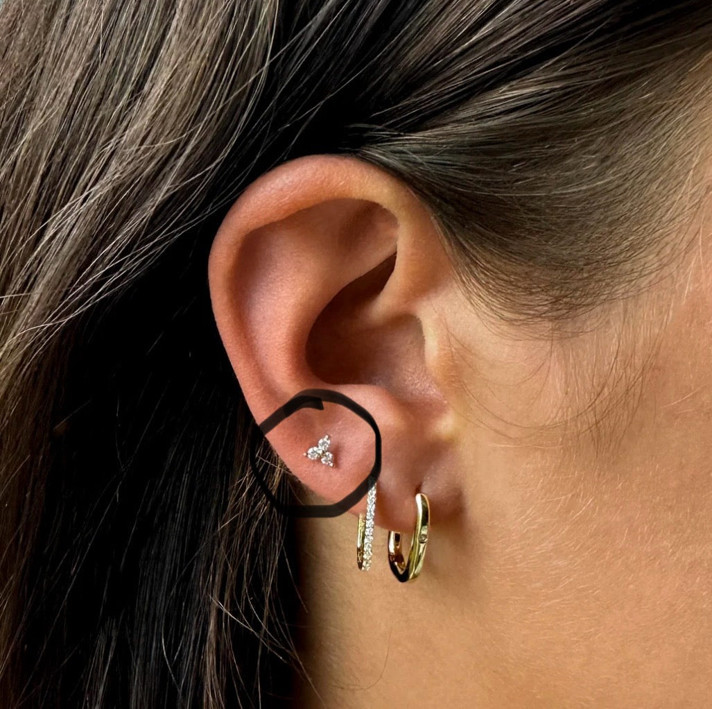 Orecchino Piercing Triangolo