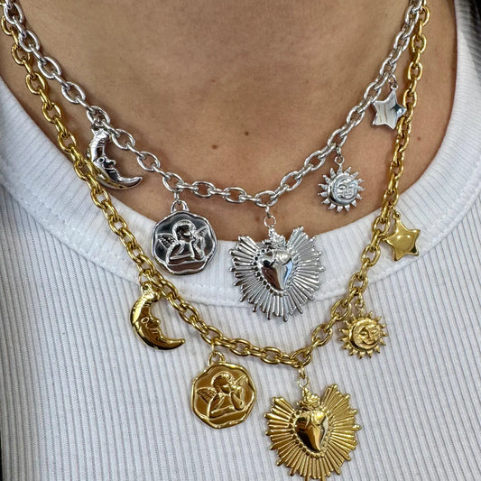 Collana Charm Cuore Sacro