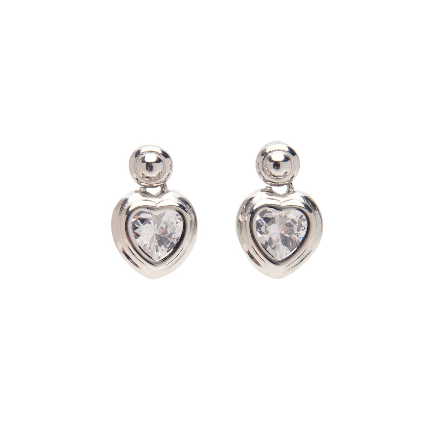 Orecchini Heart Zircone pendente
