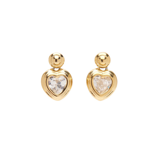 Orecchini Heart Zircone pendente