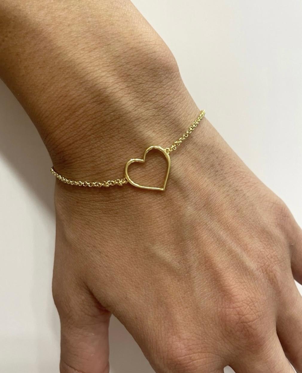 Bracciale Cuore vuoto filo